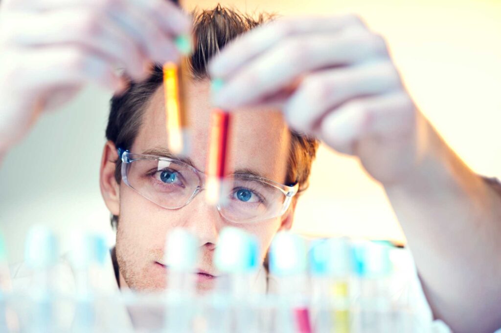 Scientist working at the laboratory